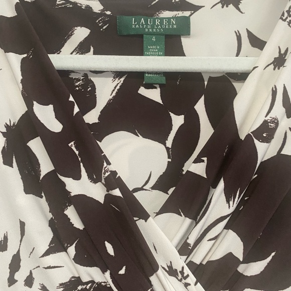 Lauren Ralph Lauren Body Con Dress Brown and Beige Size 4 - Picture 2 of 13